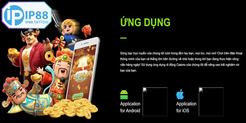 App IP88 sở hữu giao diện tinh gọn, dễ nhìn